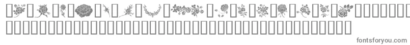 Rosegarden-fontti – harmaat kirjasimet valkoisella taustalla