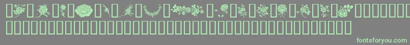 Rosegarden-Schriftart – Grüne Schriften auf grauem Hintergrund