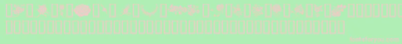 Rosegarden Font – Pink Fonts on Green Background