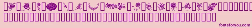 Rosegarden-Schriftart – Violette Schriften auf rosa Hintergrund