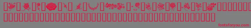 Rosegarden Font – Red Fonts on Gray Background