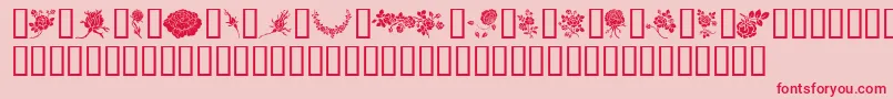 Rosegarden-Schriftart – Rote Schriften auf rosa Hintergrund