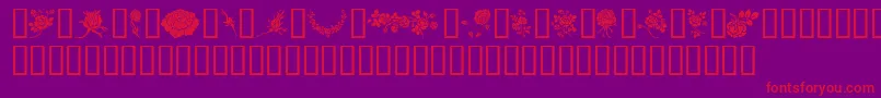 Rosegarden-Schriftart – Rote Schriften auf violettem Hintergrund