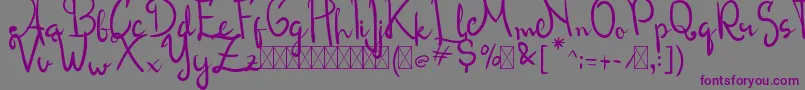 Шрифт Roseline Script – фиолетовые шрифты на сером фоне