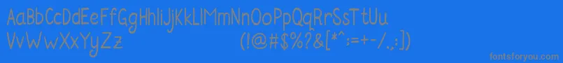 Rosella Sans-Schriftart – Graue Schriften auf blauem Hintergrund