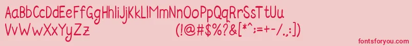 Rosella Sans Font – Red Fonts on Pink Background