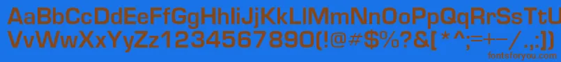 Шрифт EvropaBold – коричневые шрифты на синем фоне