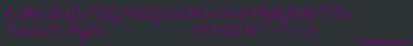 Шрифт Rosella Script – фиолетовые шрифты на чёрном фоне