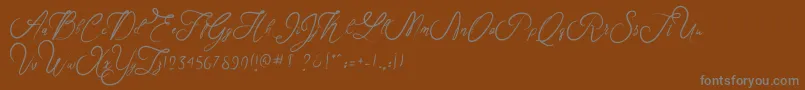 Шрифт Rosella – серые шрифты на коричневом фоне