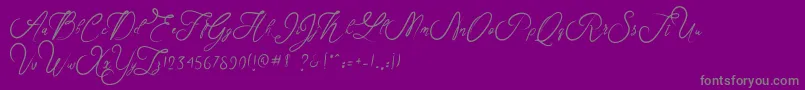 Rosella Font – Gray Fonts on Purple Background