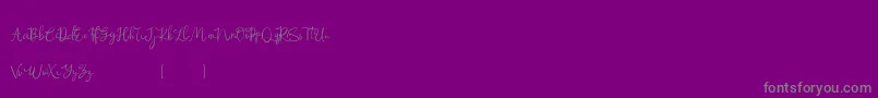 Rosemary Demo Font – Gray Fonts on Purple Background