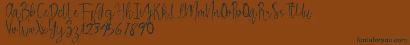 Rosemary Font – Black Fonts on Brown Background