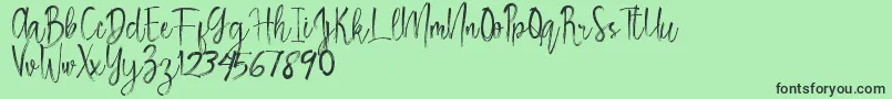 Rosemary Font – Black Fonts on Green Background