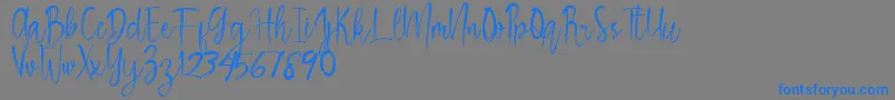 Rosemary Font – Blue Fonts on Gray Background