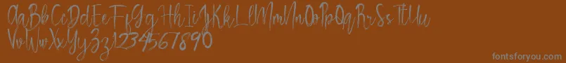 Rosemary Font – Gray Fonts on Brown Background