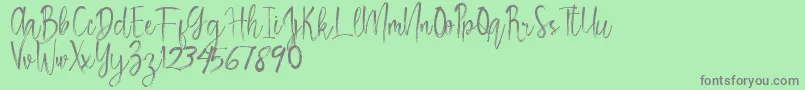 Rosemary Font – Gray Fonts on Green Background