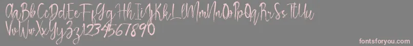 Rosemary Font – Pink Fonts on Gray Background