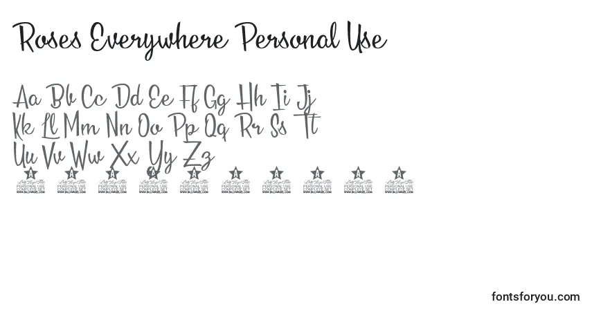 Шрифт Roses Everywhere Personal Use – алфавит, цифры, специальные символы