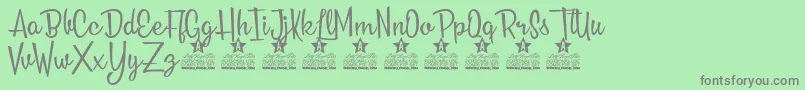 Roses Everywhere Personal Use Font – Gray Fonts on Green Background