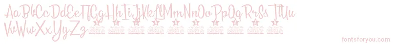 フォントRoses Everywhere Personal Use – 白い背景にピンクのフォント