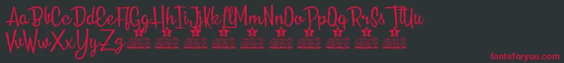 Roses Everywhere Personal Use Font – Red Fonts on Black Background