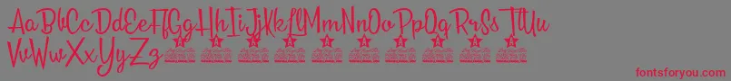 Roses Everywhere Personal Use Font – Red Fonts on Gray Background