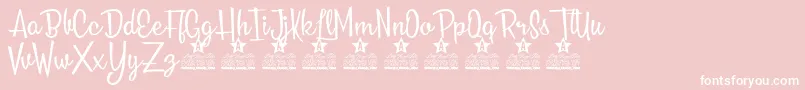 Roses Everywhere Personal Use Font – White Fonts on Pink Background