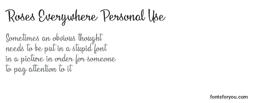 Review of the Roses Everywhere Personal Use Font
