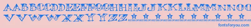 ROSETAT TRIAL    Font – Blue Fonts on Pink Background