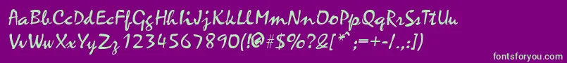 MinstrelBold Font – Green Fonts on Purple Background