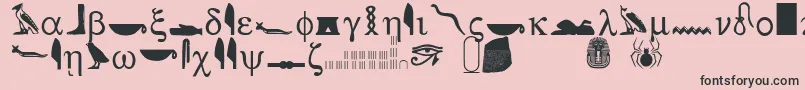 ROSETTA STONE Font – Black Fonts on Pink Background