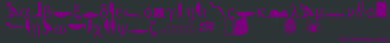 ROSETTA STONE Font – Purple Fonts on Black Background