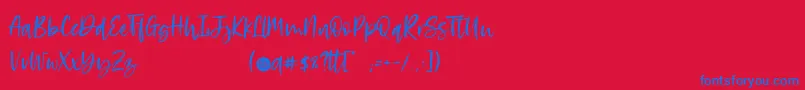 RosettaBlack Font – Blue Fonts on Red Background