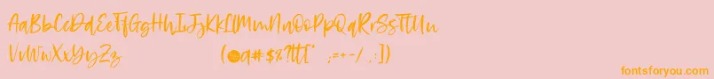 RosettaBlack Font – Orange Fonts on Pink Background