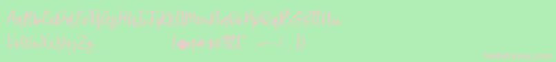 RosettaBlack Font – Pink Fonts on Green Background