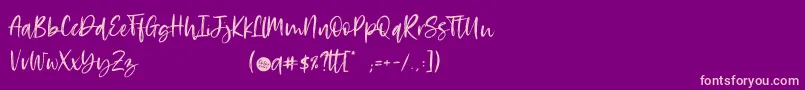 RosettaBlack Font – Pink Fonts on Purple Background