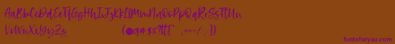 RosettaBlack Font – Purple Fonts on Brown Background