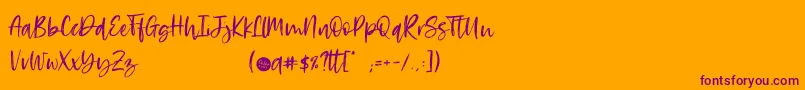 RosettaBlack Font – Purple Fonts on Orange Background