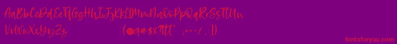 Police RosettaBlack – polices rouges sur fond violet