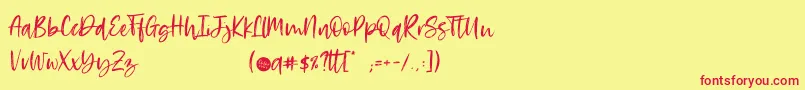 Шрифт RosettaBlack – красные шрифты на жёлтом фоне