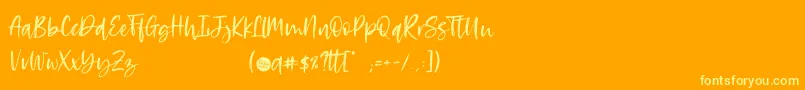 RosettaBlack Font – Yellow Fonts on Orange Background