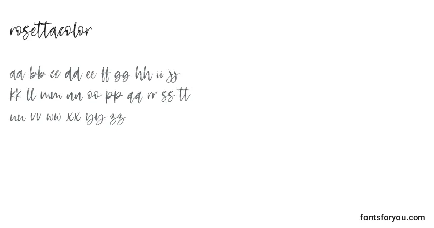 Czcionka RosettaColor – alfabet, cyfry, specjalne znaki