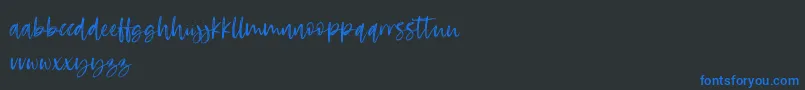 RosettaColor Font – Blue Fonts on Black Background