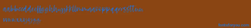 RosettaColor Font – Blue Fonts on Brown Background