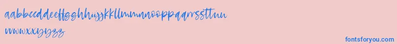 RosettaColor Font – Blue Fonts on Pink Background