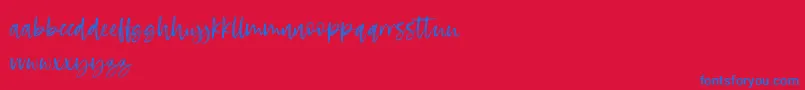 RosettaColor Font – Blue Fonts on Red Background