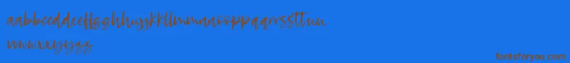 RosettaColor Font – Brown Fonts on Blue Background