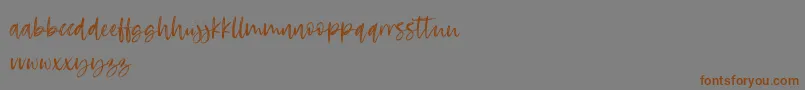 RosettaColor-Schriftart – Braune Schriften auf grauem Hintergrund