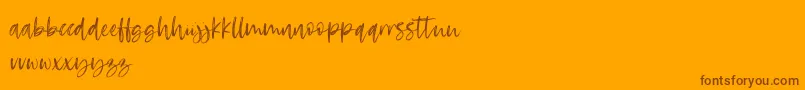 RosettaColor Font – Brown Fonts on Orange Background