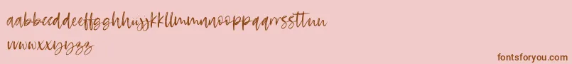 RosettaColor Font – Brown Fonts on Pink Background